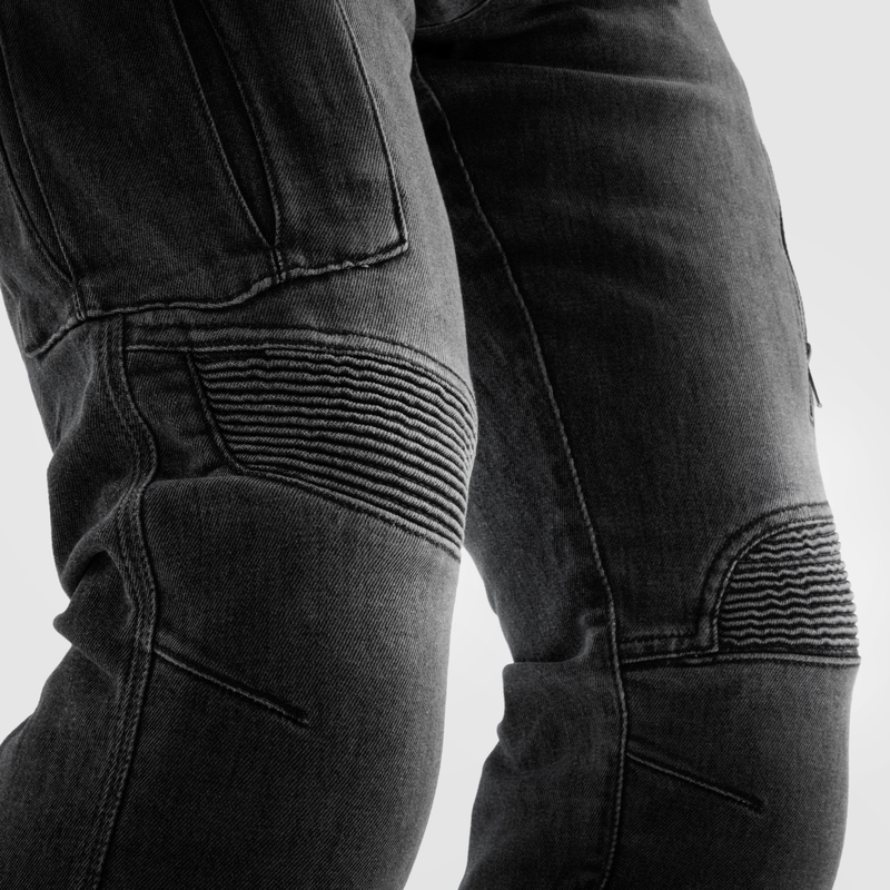 Rebelhorn Vandal Mono Motorcykeljeans, Vasket Sort