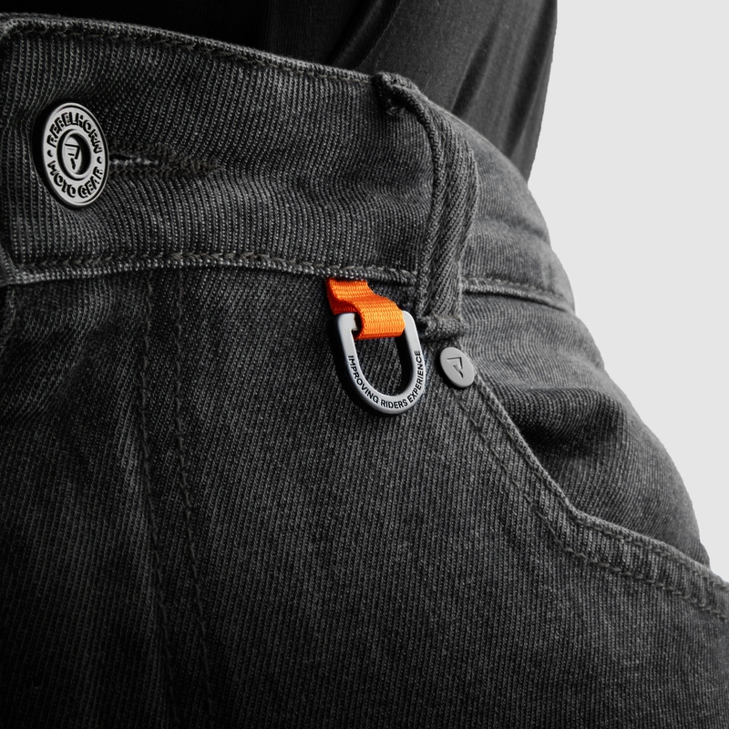 Rebelhorn Vandal Mono Motorcykeljeans, Vasket Sort