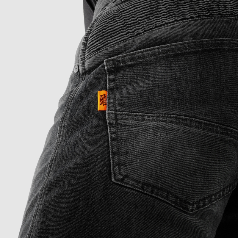 Rebelhorn Vandal Mono Motorcykeljeans, Vasket Sort