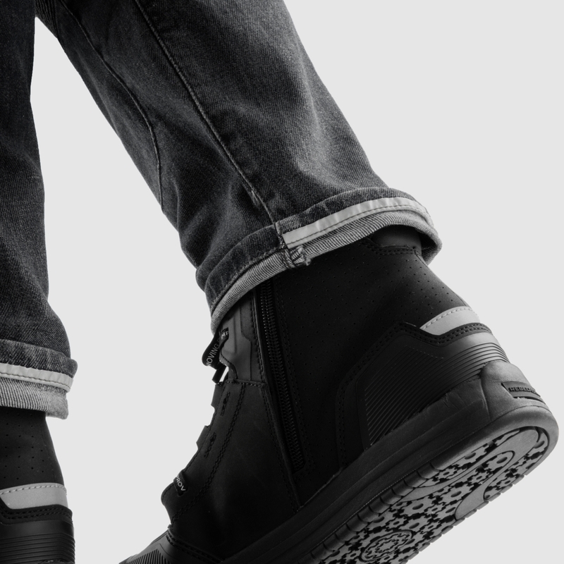 Rebelhorn Vandal Mono Motorcykeljeans, Vasket Sort