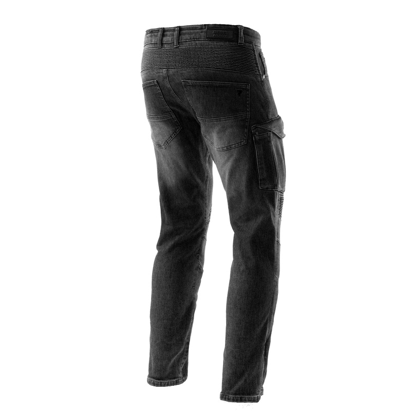 Rebelhorn Vandal Mono Long Biker Jeans vasket sort