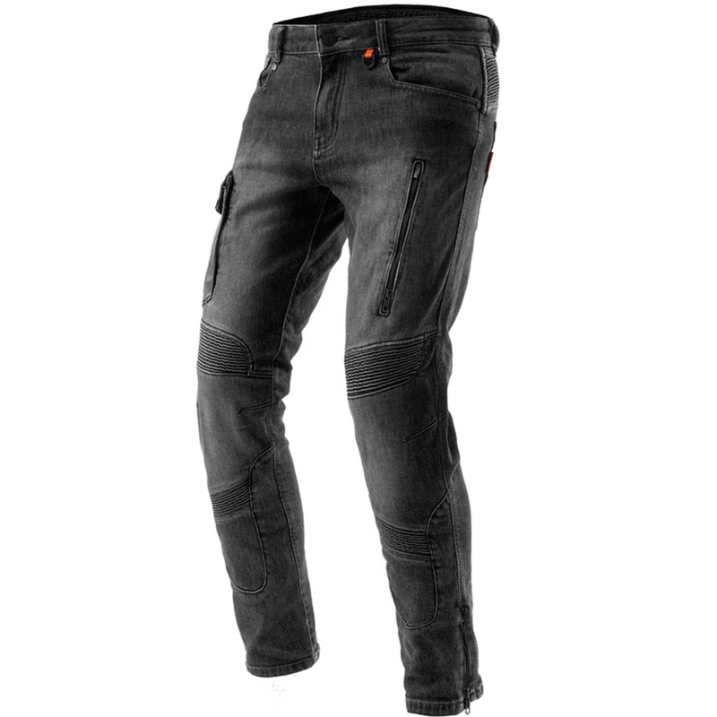 Rebelhorn Vandal Mono Cropped Motorcycle Jeans Washed Black