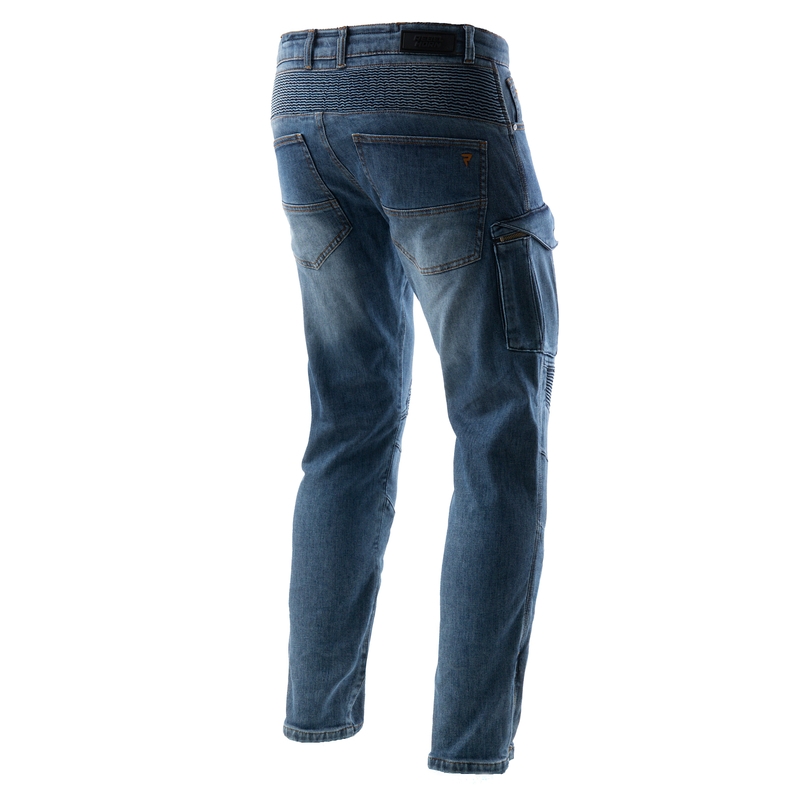 Rebelhorn Vandal Mono Extended Biker Jeans vasket blå