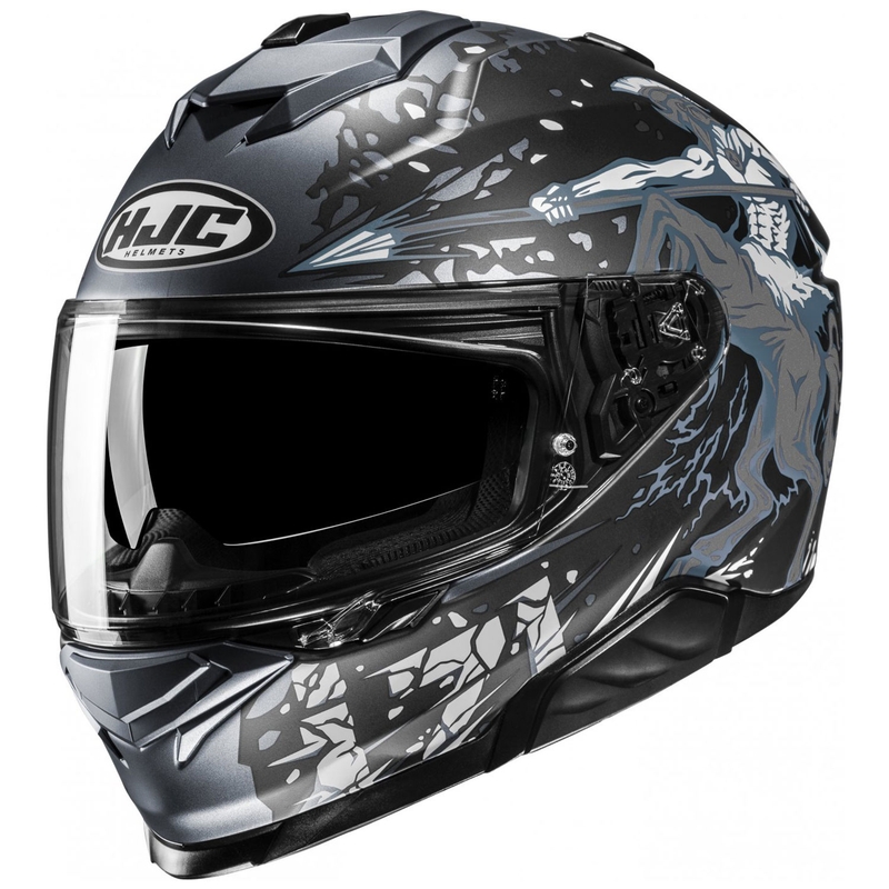 Integreret motorcykelhjelm HJC i71 Taurus MC5SF sort-grå