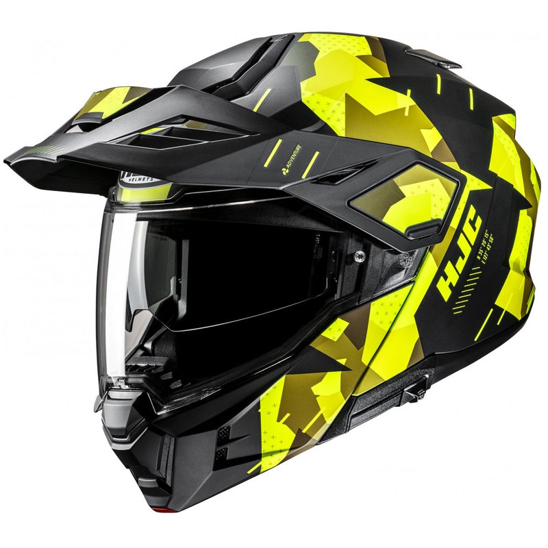 Flip-up motorcykelhjelm HJC i80 Roki MC3HSF fluo gul-sort