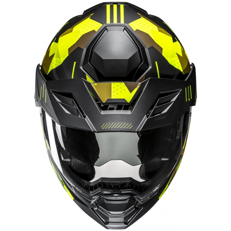 Flip-up motorcykelhjelm HJC i80 Roki MC3HSF fluo gul-sort