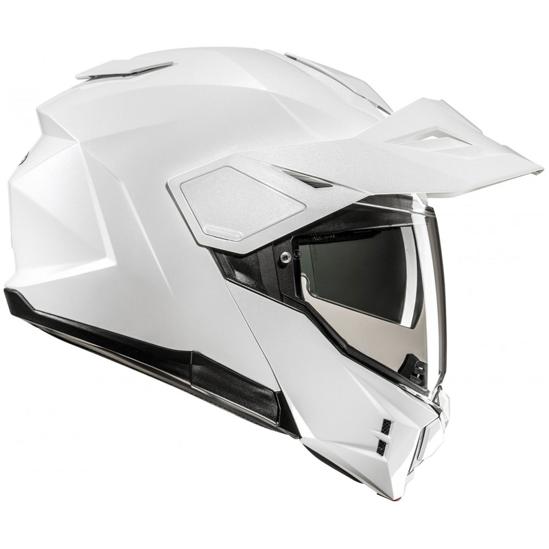 HJC i80 Solid flip-up motorcykelhjelm, perlehvid