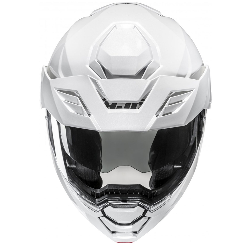 HJC i80 Solid flip-up motorcykelhjelm, perlehvid