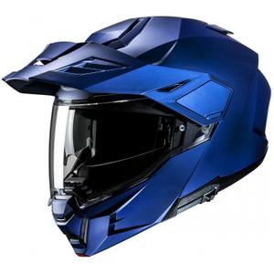 HJC i80 Solid Semi Flat flip-up motorcykelhjelm, metallic blå