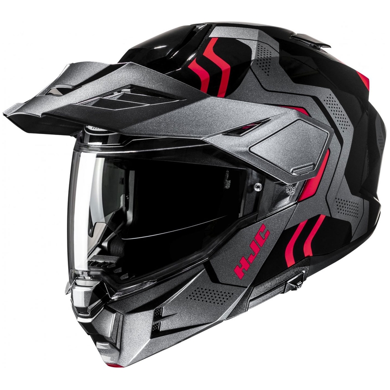 HJC i80 Velly MC1 flip-up motorcykelhjelm sort-rød