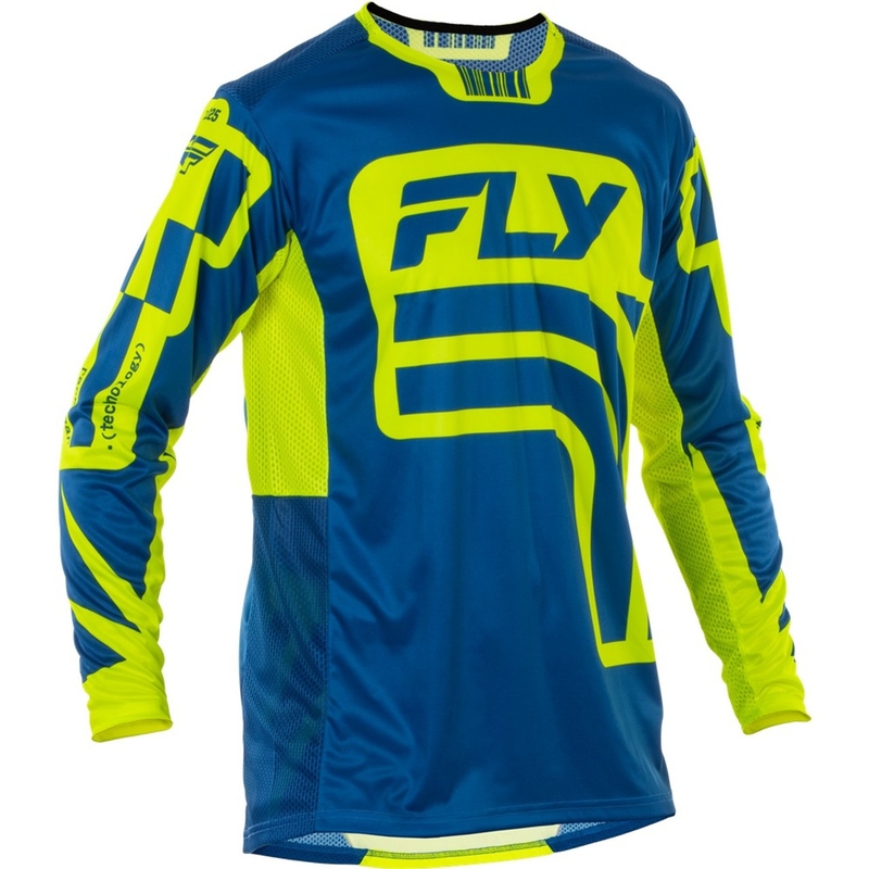 Motocrosstrøje FLY Racing Lite Lancer blå-fluogul
