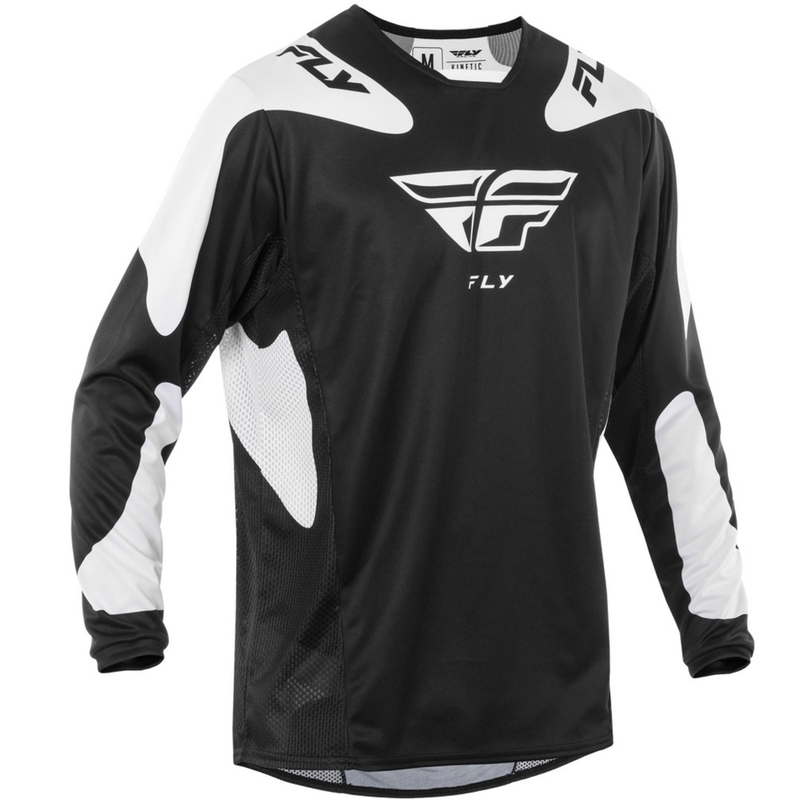 Motocrosstrøje FLY Racing Kinetic Sym sort og hvid