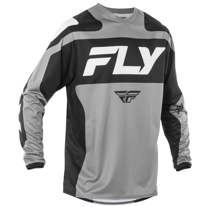 Motocrosstrøje FLY Racing F-16 grå-sort-hvid
