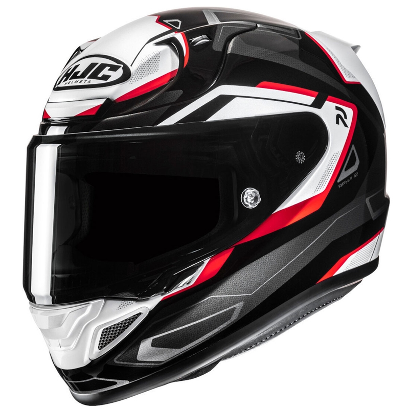 Integreret motorcykelhjelm HJC RPHA 12 Brels MC1 sort-hvid-rød