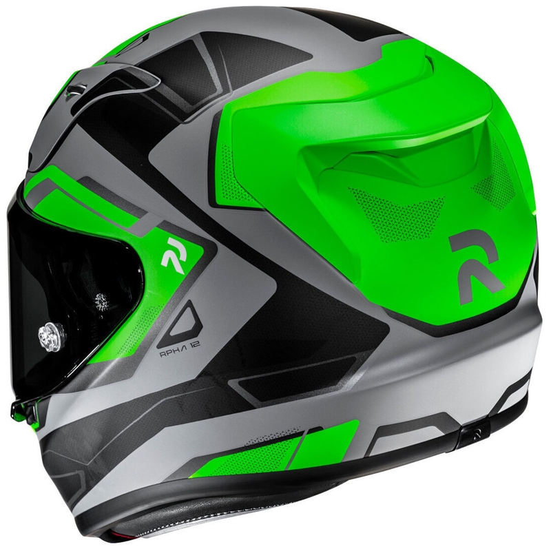 Integreret motorcykelhjelm HJC RPHA 12 Brels MC4HSF grøn-grå-sort