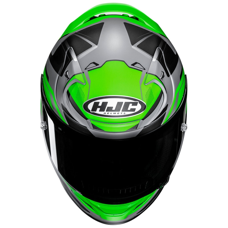 Integreret motorcykelhjelm HJC RPHA 12 Brels MC4HSF grøn-grå-sort