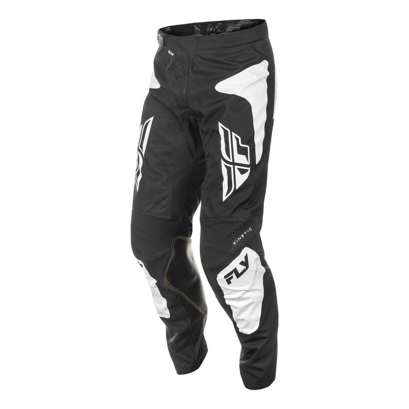 Motocrossbukser FLY Racing Kinetic Sym sort og hvid