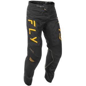 Motocrossbukser FLY Racing Kinetic Centre sort og guld