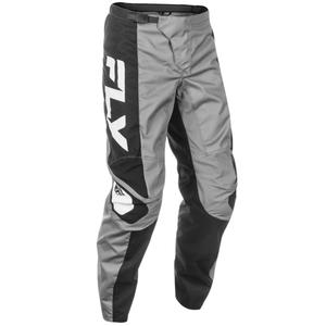 Motocrossbukser FLY Racing F-16 grå-sort-hvid