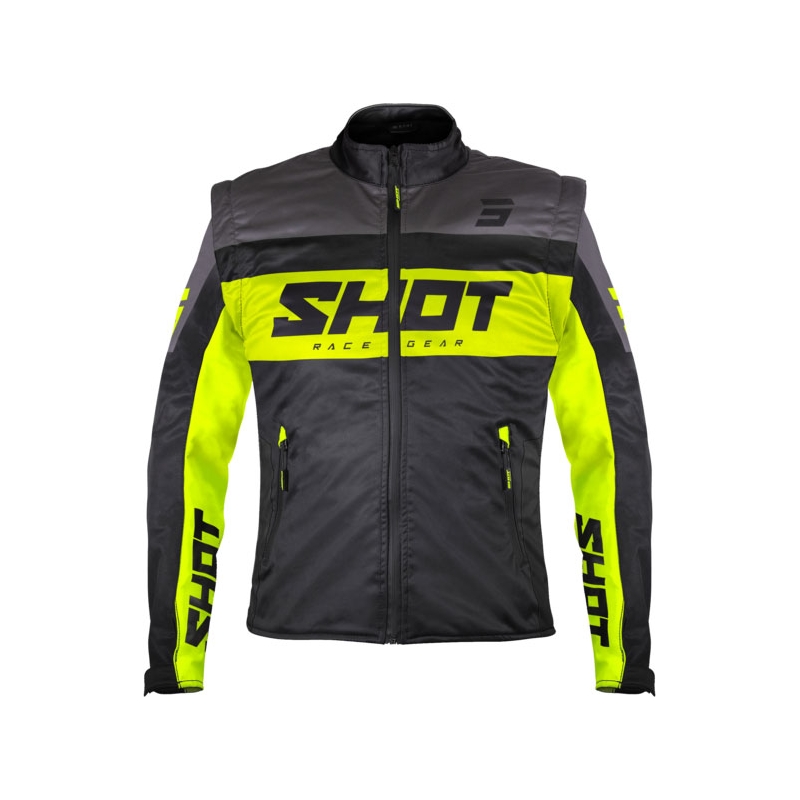 Softshell-jakke Shot Softshell Lite sort-fluogul