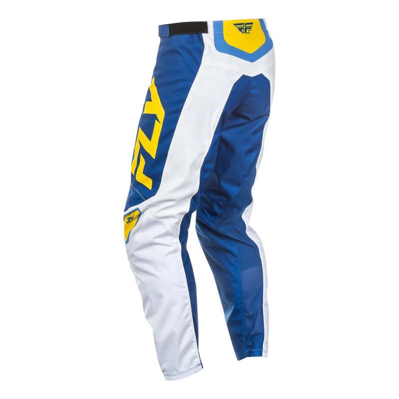 Motocrossbukser FLY Racing F-16 hvid-blå-gul