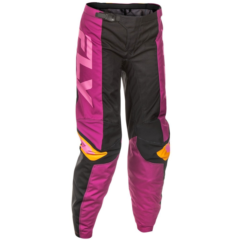 Motocrossbukser til kvinder FLY Racing F-16 sort og gul