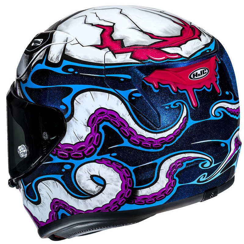 Integreret motorcykelhjelm HJC RPHA 12 Kraken MC28 hvid-blå-sort