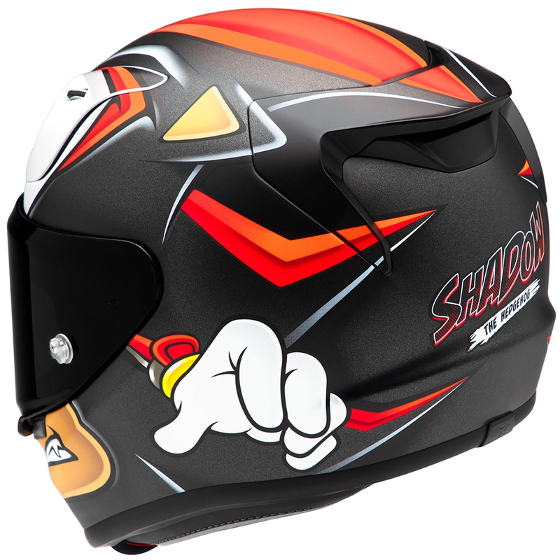 Integreret motorcykelhjelm HJC RPHA 12 Shadow The Hedgehog MC1SF sort-rød-orange udsalg