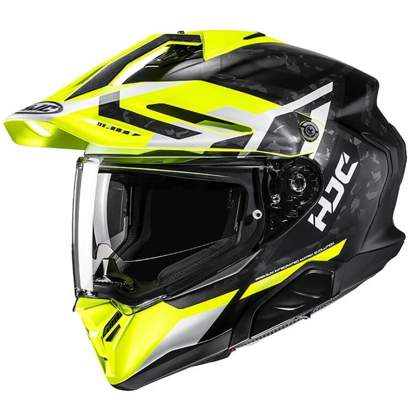 Enduro-motorcykelhjelm HJC RPHA 60 Dakar MC3HSF fluogul-sort
