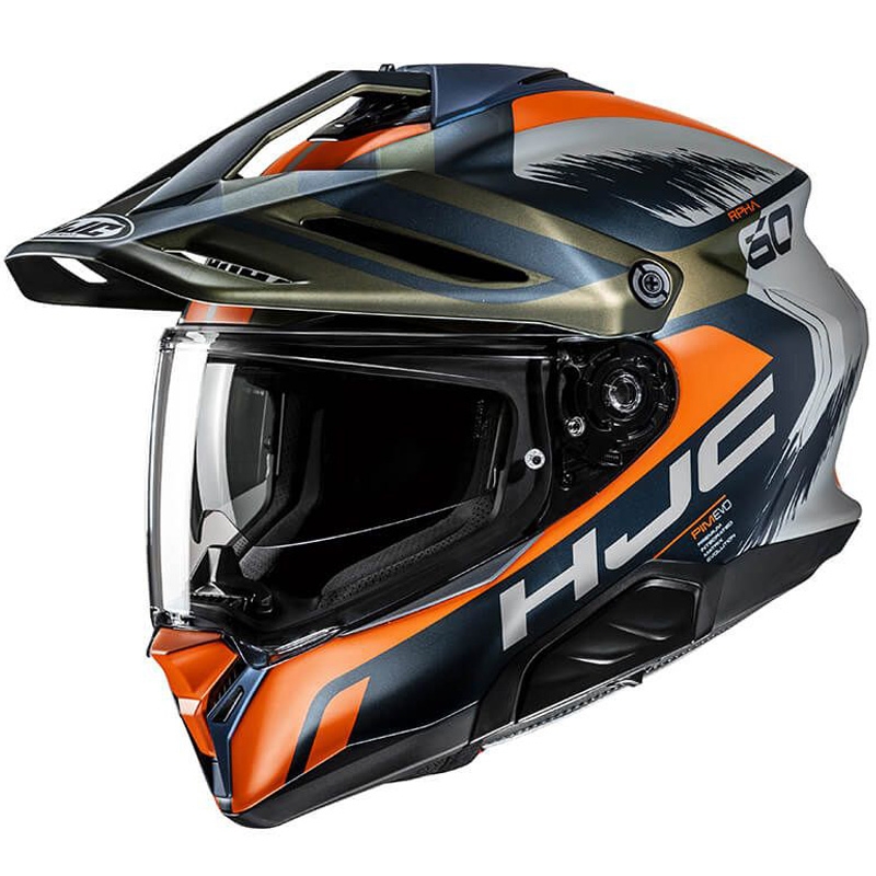 Enduro-motorcykelhjelm HJC RPHA 60 Quid MC47SF blå-grå-orange