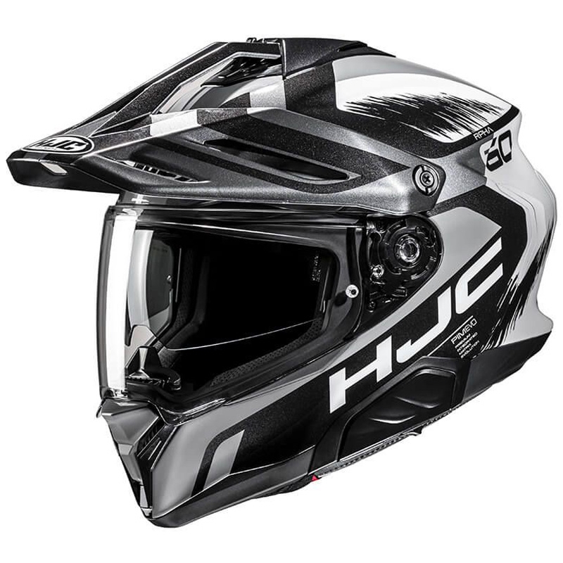 Enduro-motorcykelhjelm HJC RPHA 60 Quid MC5 grå-sort-hvid