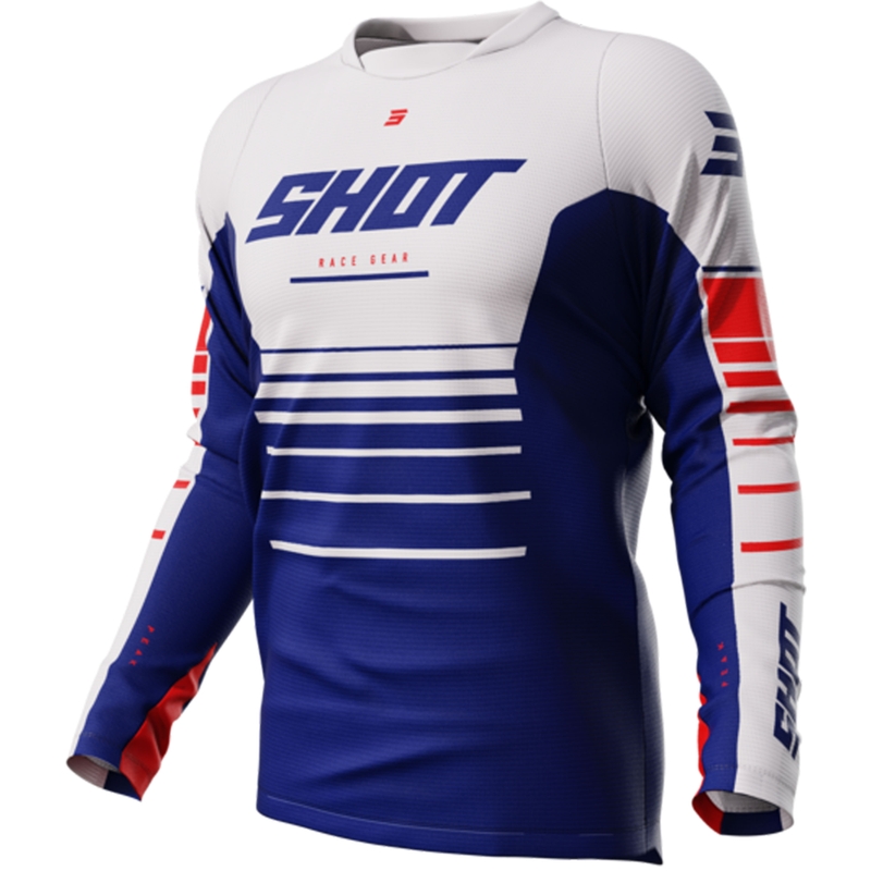 Motocross-trøje Shot Devo Peak blå udsalg