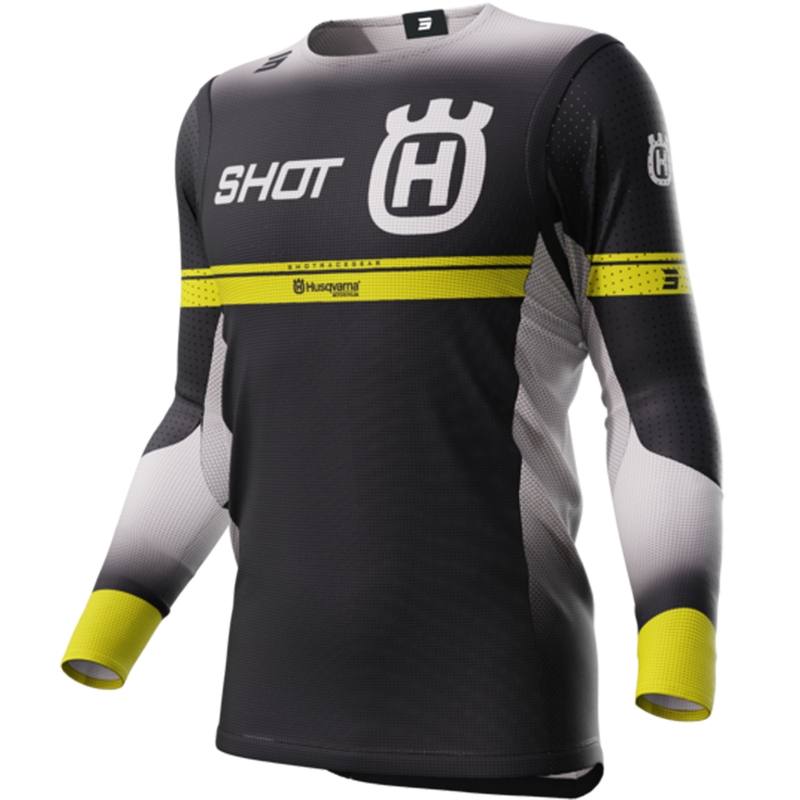 Shot Aerolite Husqvarna LE motocross jersey sort udsalg