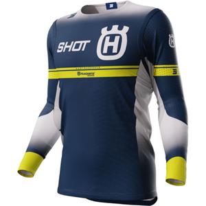 Motocross trøje Shot Aerolite Husqvarna LE blå udsalg