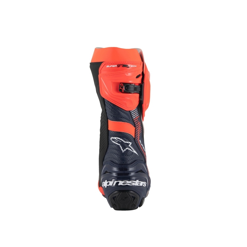 Alpinestars Supertech R Vented limited edition MM93 Marc Marquez fluo red-blue-black motorcykelstøvler