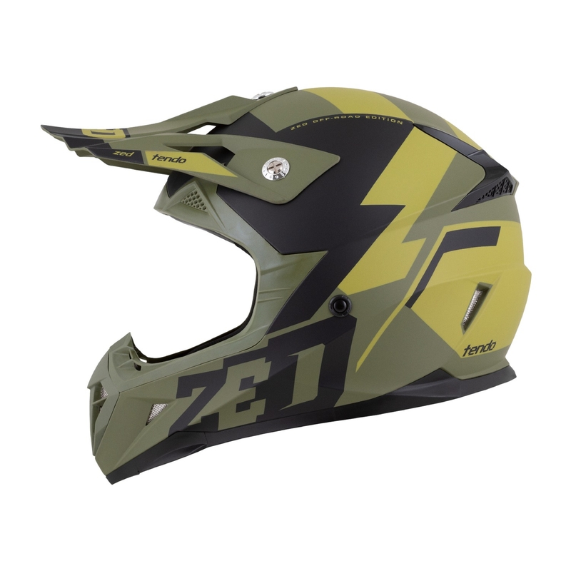 Motocrosshjelm ZED X1.9 Tendo mørkegrøn-lysegrøn