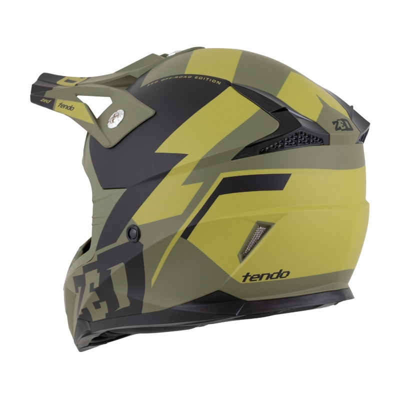 Motocrosshjelm ZED X1.9 Tendo mørkegrøn-lysegrøn