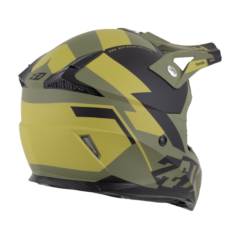 Motocrosshjelm ZED X1.9 Tendo mørkegrøn-lysegrøn