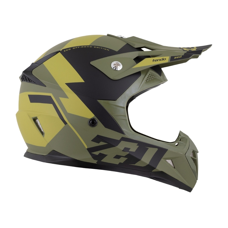 Motocrosshjelm ZED X1.9 Tendo mørkegrøn-lysegrøn