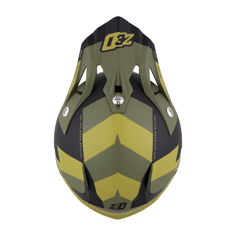 Motocrosshjelm ZED X1.9 Tendo mørkegrøn-lysegrøn