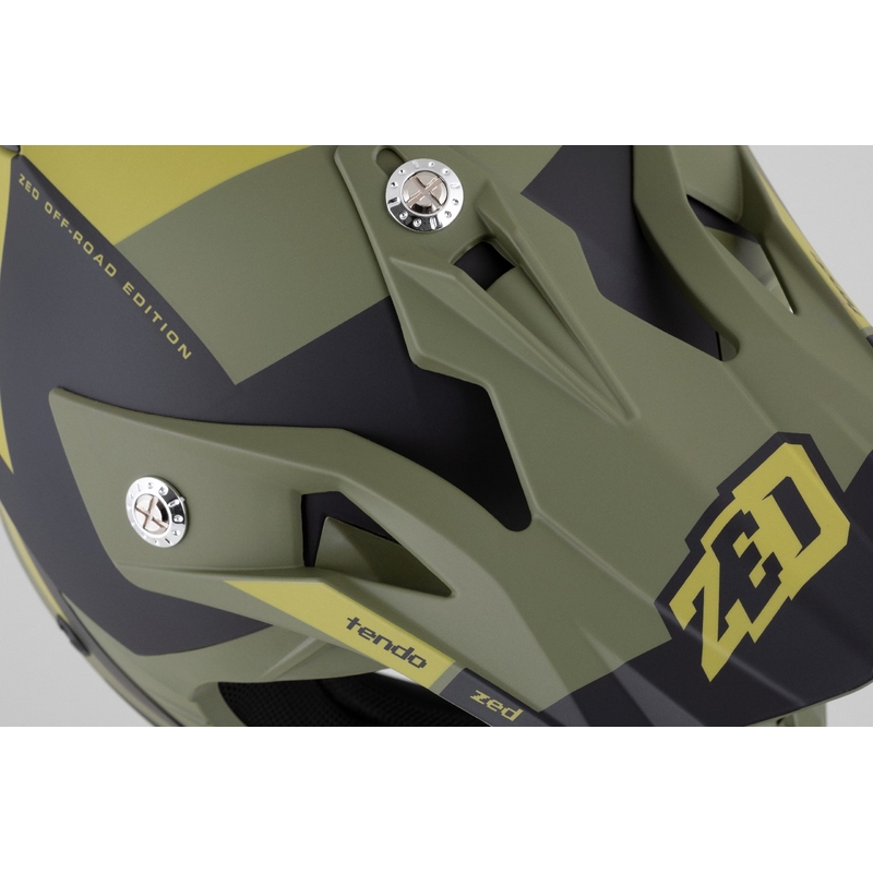 Motocrosshjelm ZED X1.9 Tendo mørkegrøn-lysegrøn