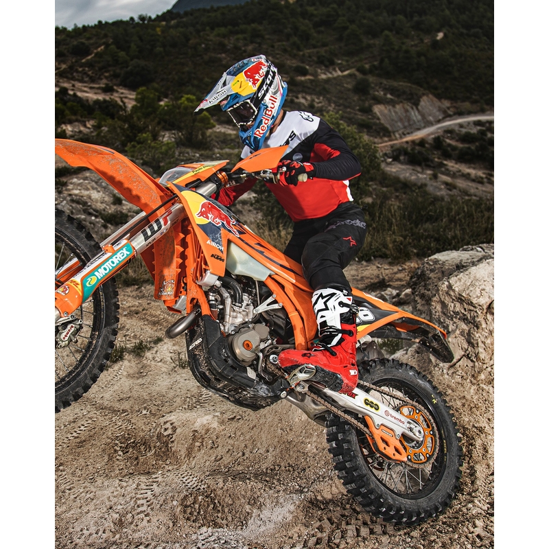 Alpinestars Tech 10 Enduro rød-sort-hvid motorcykelstøvler