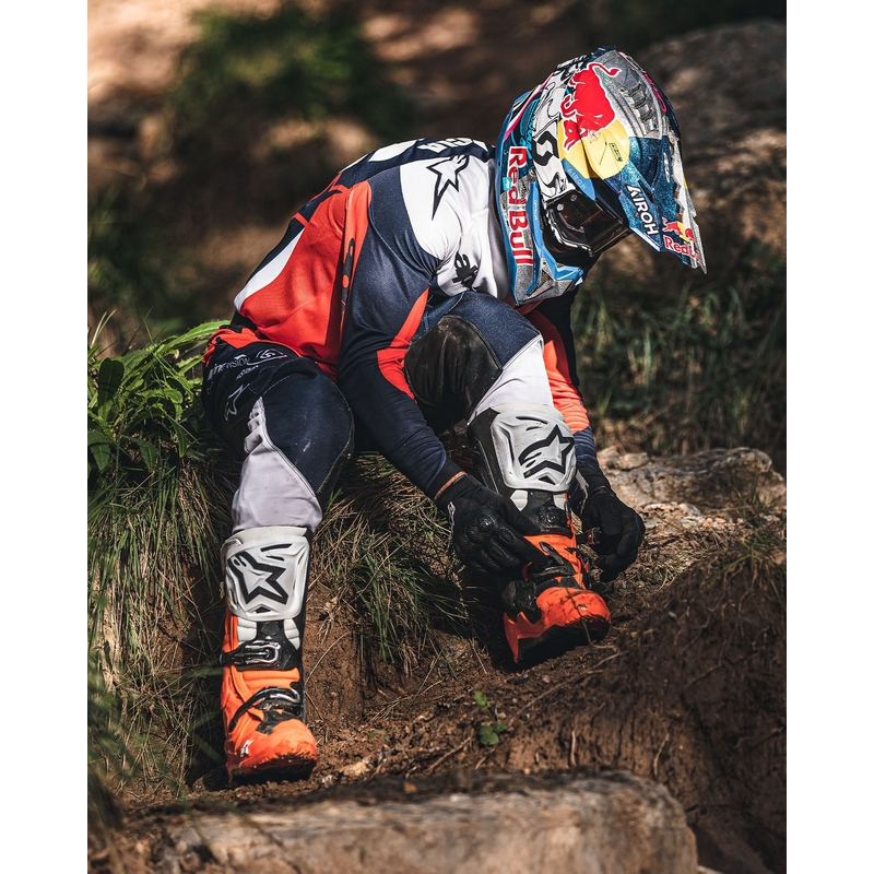 Alpinestars Tech 10 Enduro fluo orange-sort-hvide motorcykelstøvler