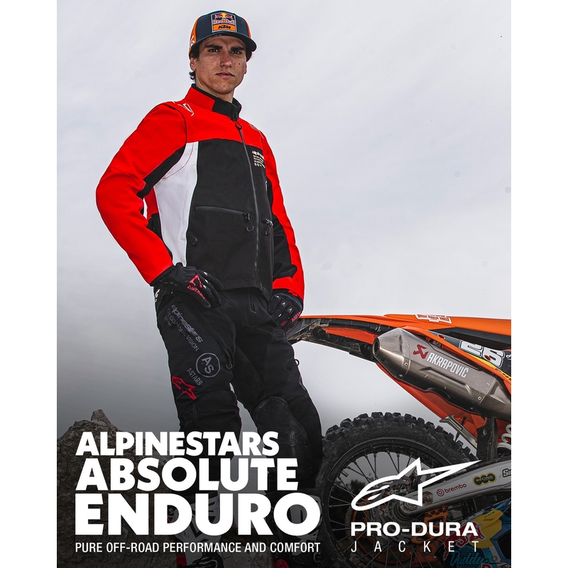 Alpinestars PRO-Dura sort-rød-hvid jakke
