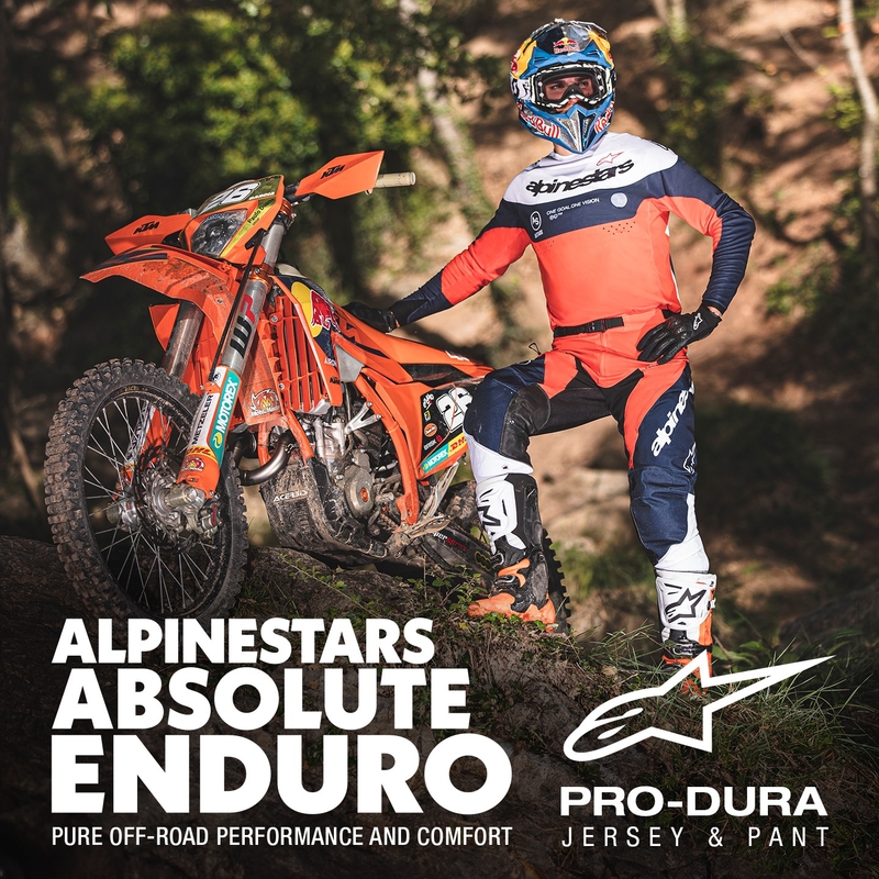 Alpinestars PRO-Dura motocrosstrøje blå-orange-hvid