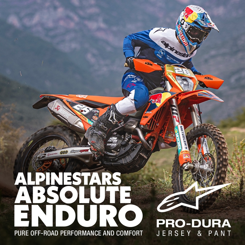 Alpinestars PRO-Dura motocrosstrøje blå og hvid