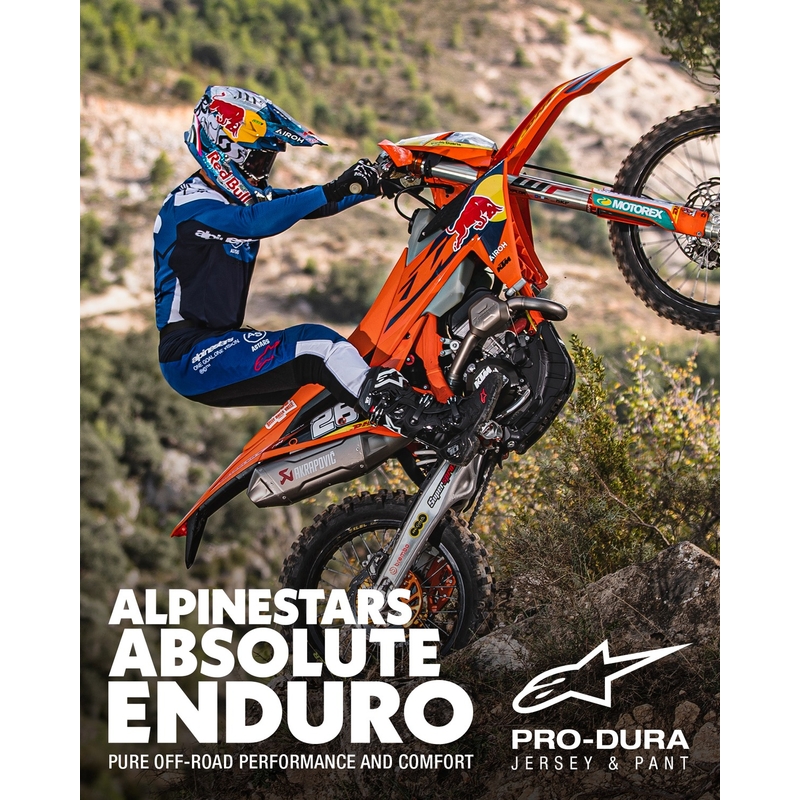 Alpinestars PRO-Dura motocrosstrøje blå og hvid
