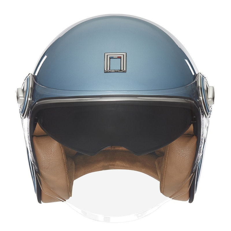 Åben motorcykelhjelm NOX PREMIUM Heritage turkis