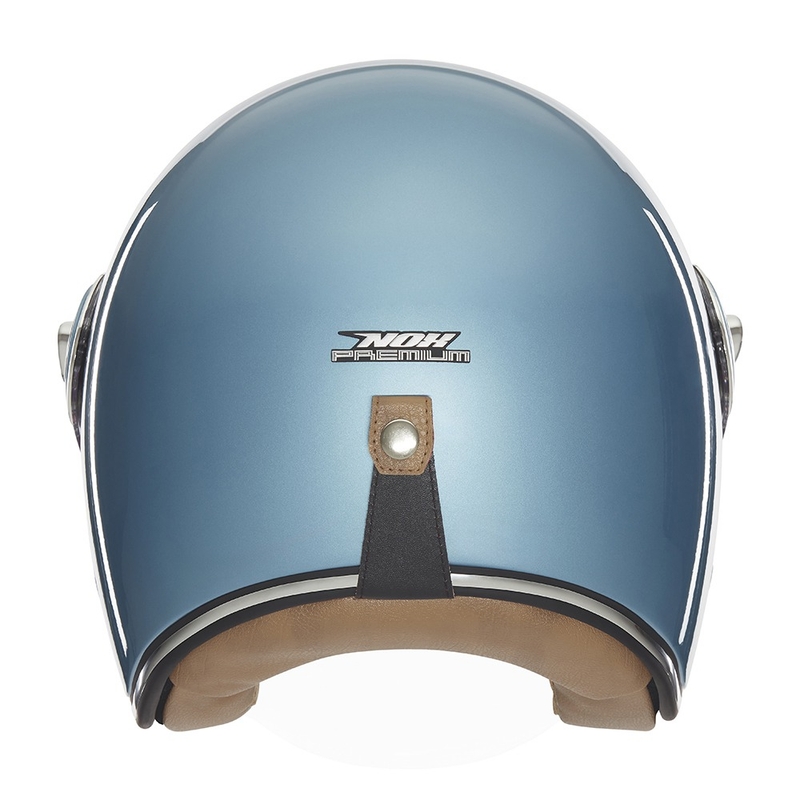 Åben motorcykelhjelm NOX PREMIUM Heritage turkis