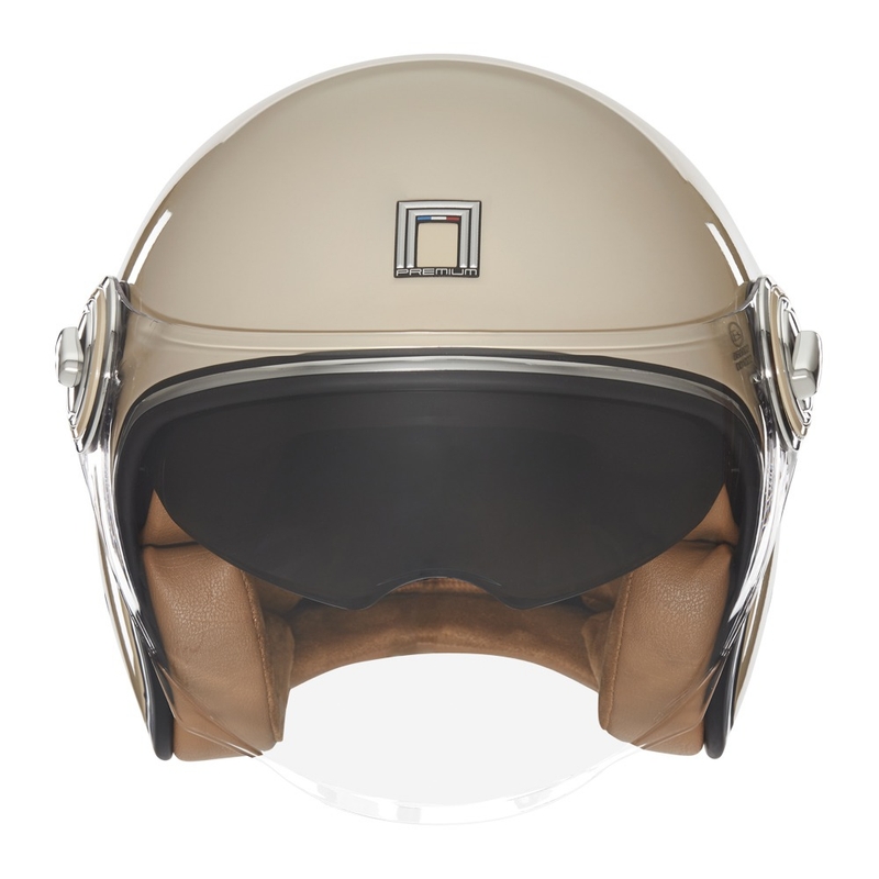 Åben motorcykelhjelm NOX PREMIUM Heritage beige
